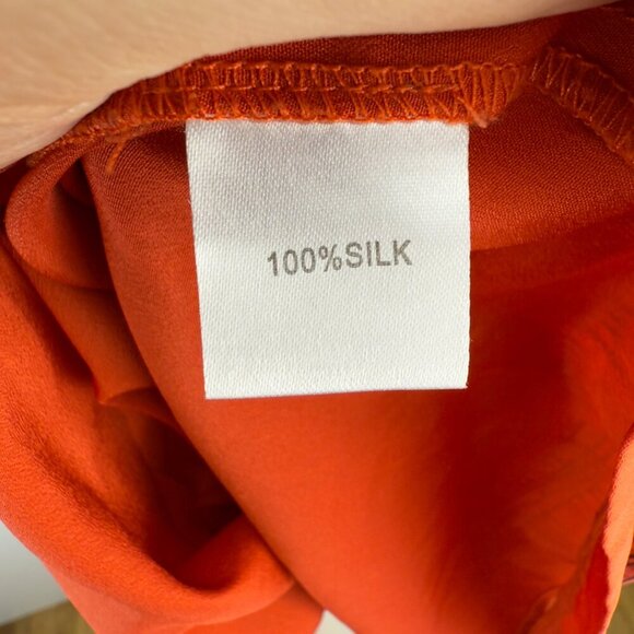 MARC JACOBS Silk Floral Designer Vibrant Red Yellow Summer Short sleeves Dress M - Picture 7 of 8